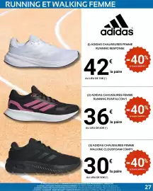 Catalogue E.Leclerc Sport page 27: Adidas - chaussures femme runningresponse €42,00, Adidas - chaussures femme €36,00