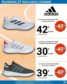 Catalogue E.Leclerc Sport page 29: Adidas - chaussures homme walking x-pl'prati €39,00, Adidas - chaussures homme €42,00