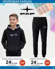 Catalogue E.Leclerc Sport page 4: Project x sweat a capuche garçon €24,95, Project x pantalon gargon €24,00