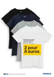 Catalogue Zeeman page 12: ZEEMAN Tee-shirt col rond ou col V homme €8,00