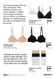 Catalogue Zeeman page 22: Rallonge de soutien-gorge €1,49, Soutien-gorge sans armatures €7,99