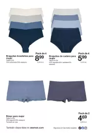 Catálogo Zeeman Página 21: Bóxer para mujer €4,69, Braguitas de cadera para mujer €5,99
