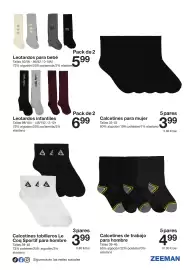 Catálogo Zeeman Página 24: Calzetines de trabajo para hombre €4,99, Lucky tights Leotardos infantiles €6,99