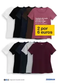Catálogo Zeeman Página 6: ZeeMan camiseta de cuello redondo o de pico para mujer €6,00