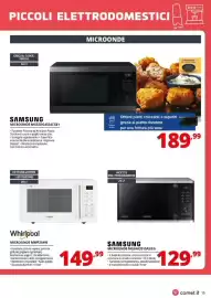 Volantino Comet Pagina 15: Whirlpool Microonde MWP254W €149,99, Samsung Microonde MG32DG4524CGE1 €189,99