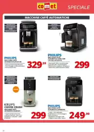 Volantino Comet Pagina 22: Philips macchina caffè automatica €249,90, Philips macchina caffè automatica EP3321/40 €329,59