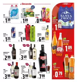 Volantino Coop Pagina 13: Tavernello vino rosso o bianco o rosato €1,69, Yoga Optimum succhi di frutta €1,09