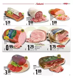 Volantino Coop Pagina 3: Pancetta Coppata €1,89, Lorenzi salame milano o ungherese €1,29