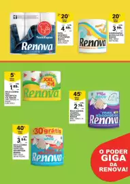 Folheto Continente Bom dia Página 27: Rolo cozinha gigaroll decorado renova €2,74, Papel higiênico textilpapier renova €4,49