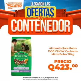 Folleto Suma Supermercados Página 3: Purina dog chow cachorro minis €423,00