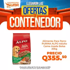 Folleto Suma Supermercados Página 7: Purina Alpo Alimento Para Perro Adulto Carne Asada €355,50