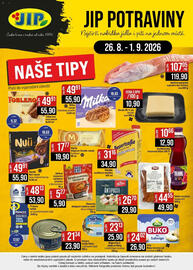 Jip leták týden 35 Strana 24: Delikat instantní rajčatová polévka s těstovinami €5,90, Nestlé Nuii nanuk €49,91