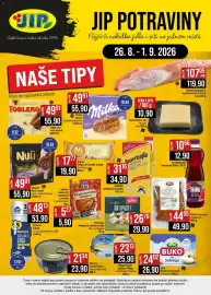 Jip leták týden 35 Strana 24: Delikat instantní rajčatová polévka s těstovinami €5,90, Nestlé Nuii nanuk €49,91