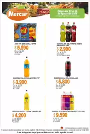 Catálogo Mercar Página 4: Jugo del Valle Citrus €3.990,00, Big gaseosa negra, manzana o piña €2.990,00