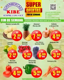 Folheto Supermercado Kibe Página 2: Uva Vitória €6,99, Abacaxi Perola UN €7,99