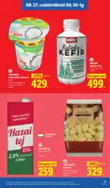 Lidl akciós újság hét 35 Oldal 13: Hazai ESL tej €259,00, Vemondo Vegán kókuszdesszert €429,00