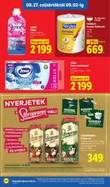 Lidl akciós újság hét 35 Oldal 18: Zewa €2.199,00, FLORALYS Konyhai törlőkendő €669,00