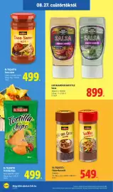 Lidl akciós újság hét 35 Oldal 28: El tequito tortillachips €499,00, Latin american style salsa €899,00