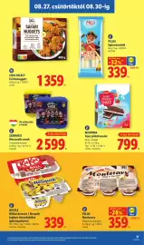 Lidl akciós újság hét 35 Oldal 31: SZARVASI Mozzarella snack €2.599,00, Pilos Sajtrudacskák €339,00
