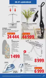 Lidl akciós újság hét 35 Oldal 43: W5 Vasalódeszka huzat €1.499,00, PHILIPS Gőzölős vasaló €6.999,00
