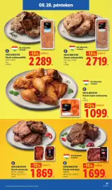 Lidl akciós újság hét 35 Oldal 47: GRILLMEISTER Pácolt csirkecombfilé €2.289,00, GRILLMEISTER Pácolt sertéstarja €1.699,00