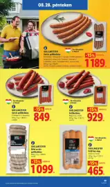 Lidl akciós újság hét 35 Oldal 49: GRILLMEISTER Sertés grillkolbász €849,00, GRILLMEISTER €1.099,00