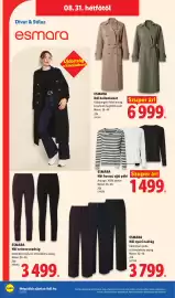 Lidl akciós újság hét 35 Oldal 60: ESMARA €1.499,00, Esmara női ballonkabát €6.999,00