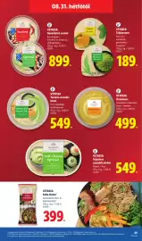 Lidl akciós újság hét 35 Oldal 69: VITASIA Garnélaízű surimi €899,00, Vitasia Hummusz €499,00