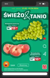 Biedronka gazetka Strona 11: Winogrono jasne luz €13,59, Brzoskwinia paraguayo luz €10,39