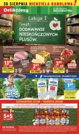 Delikatesy Centrum gazetka tydzień 35 Strona 1: Jabłka wczesne €3,99, Szyinka wieprzowa bez kości €13,99