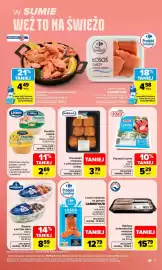 Carrefour gazetka tydzień 35 Strona 13: Kieszonki z łososia z pieczarkami KORAL €3,79, Paluszki surimi VICI €5,29
