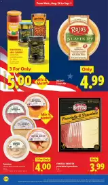 Lidl weekly ad week 35 Page 12: Hummus €4,00, Fratelli Beretta prosciutto & provolone €3,99