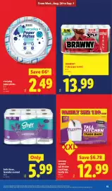 Lidl weekly ad week 35 Page 15: Lidl everyday paper plates €2,49, Soft bath tissue, lavender scented €5,99