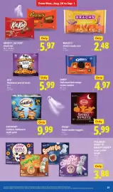Lidl weekly ad week 35 Page 23: Oreo halloween boo orange creme cookies €4,97, Utz halloween pretzel treats €5,99