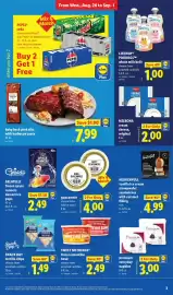 Lidl weekly ad week 35 Page 3: Milbona cream cheese, original €2,00, Plain Light baby back pork ribs €7,99
