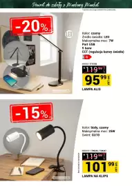 Merkury Market gazetka Strona 20: Lampa biurkowa na klips GU10 €101,99, Lampa biurkowa LED Alis czarna 7W €95,99