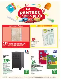 Catalogue Auchan page 13: RAMETTE DE PAPIER BLANC POUCE €3,50, Oxford Feuilles simples perforées €3,17