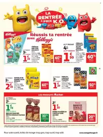 Catalogue Auchan page 17: Auchan Brioches tranchées pépites chocolat €4,32, Auchan BARRES DE CÉRÉALES CHOCOLAT NOIR €1,30