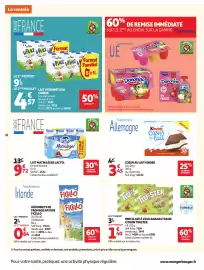 Catalogue Auchan page 18: Lactel Lait matin léger €9,72, Kinder Coeur au lait €3,45