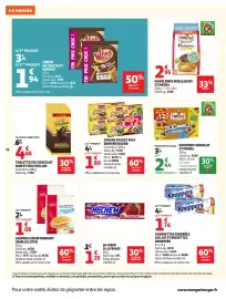 Catalogue Auchan page 20: Brossard Savane Pocket Max €1,80, St Michel DOOMINO CHOCOLAT €2,44