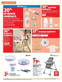 Catalogue Auchan page 28: BÉBÉCONFORT CHAISE HAUTE OLEA €79,99, Stitch Vaisselle Bébé €2,99