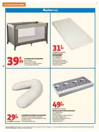 Catalogue Auchan page 32: AUCHAN BABY COUSSIN DE MATERNITÉ €29,99, AUCHAN BABY MATelas DROIT €31,99