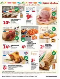 Catalogue Auchan page 39: Jambon d'Auvergne IGP €14,99, AUCHAN LE CHARCUTIER PLATEAU APÉRO "LE FLAMENCO" €4,99