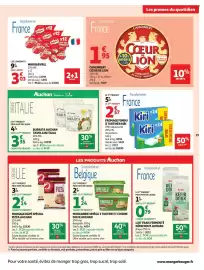 Catalogue Auchan page 43: Cœur de Lion Camembert €1,95, Babybel Mini Babybel €3,03