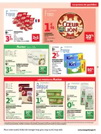 Catalogue Auchan page 43: Cœur de Lion Camembert €1,95, Babybel Mini Babybel €3,03