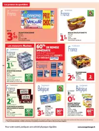 Catalogue Auchan page 44: Actimel €3,18, Danette Mousse chocolat €1,25