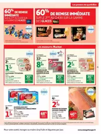 Catalogue Auchan page 45: Findus COLIN D'ALASKA MSC €1,23, Portions de saumon sauvage congelées €7,20