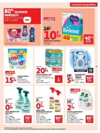 Catalogue Auchan page 53: Febreze Désodorisant Toilette €5,35, X-TRA Lessive liquide €20,90
