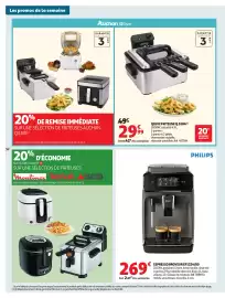 Catalogue Auchan page 58: PHILIPS ESPRESSO BROYEUR €269,00, QILIVE FRITEUSE €29,99