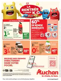 Catalogue Auchan page 66: Auchan Nectar Gourmand Goyave €1,19, Nutella Pâte à tartiner €3,02